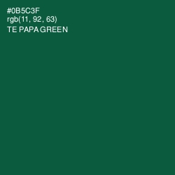 #0B5C3F - Te Papa Green Color Image