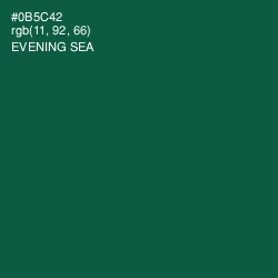 #0B5C42 - Evening Sea Color Image