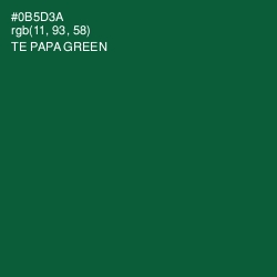 #0B5D3A - Te Papa Green Color Image