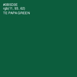 #0B5D3E - Te Papa Green Color Image