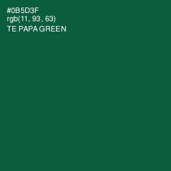 #0B5D3F - Te Papa Green Color Image