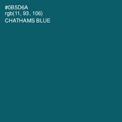#0B5D6A - Chathams Blue Color Image