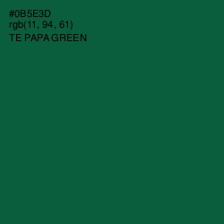 #0B5E3D - Te Papa Green Color Image