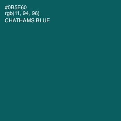 #0B5E60 - Chathams Blue Color Image