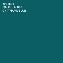 #0B5E64 - Chathams Blue Color Image