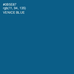 #0B5E87 - Venice Blue Color Image
