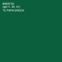 #0B5F3D - Te Papa Green Color Image