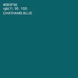 #0B5F66 - Chathams Blue Color Image