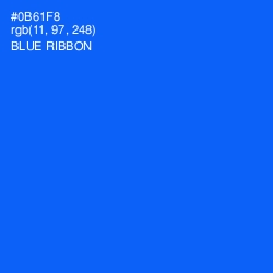 #0B61F8 - Blue Ribbon Color Image