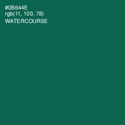 #0B644E - Watercourse Color Image