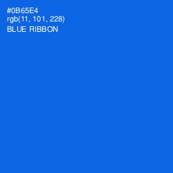 #0B65E4 - Blue Ribbon Color Image