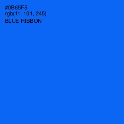 #0B65F5 - Blue Ribbon Color Image