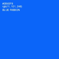 #0B65F8 - Blue Ribbon Color Image