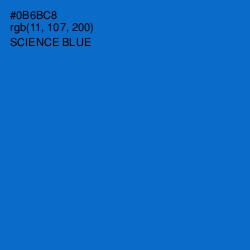 #0B6BC8 - Science Blue Color Image