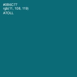 #0B6C77 - Atoll Color Image