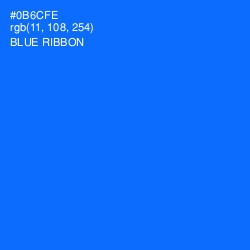 #0B6CFE - Blue Ribbon Color Image