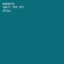 #0B6D79 - Atoll Color Image