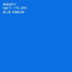 #0B6EE1 - Blue Ribbon Color Image