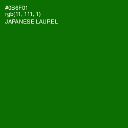 #0B6F01 - Japanese Laurel Color Image