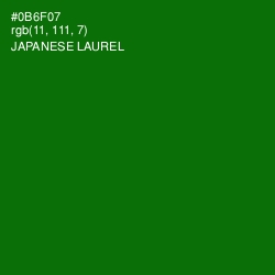 #0B6F07 - Japanese Laurel Color Image