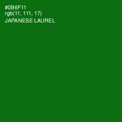 #0B6F11 - Japanese Laurel Color Image