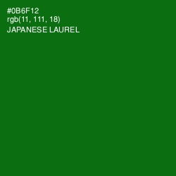 #0B6F12 - Japanese Laurel Color Image