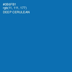 #0B6FB1 - Deep Cerulean Color Image