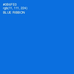 #0B6FE0 - Blue Ribbon Color Image