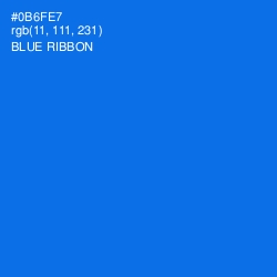 #0B6FE7 - Blue Ribbon Color Image