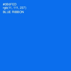 #0B6FED - Blue Ribbon Color Image