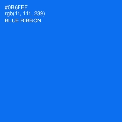 #0B6FEF - Blue Ribbon Color Image