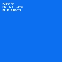 #0B6FF0 - Blue Ribbon Color Image
