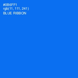 #0B6FF1 - Blue Ribbon Color Image