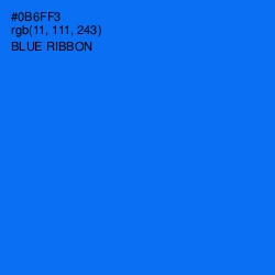 #0B6FF3 - Blue Ribbon Color Image