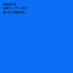 #0B6FF5 - Blue Ribbon Color Image