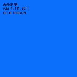 #0B6FFB - Blue Ribbon Color Image