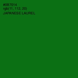 #0B7014 - Japanese Laurel Color Image