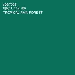 #0B7059 - Tropical Rain Forest Color Image