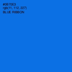 #0B70E3 - Blue Ribbon Color Image