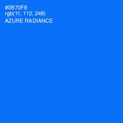 #0B70F8 - Azure Radiance Color Image