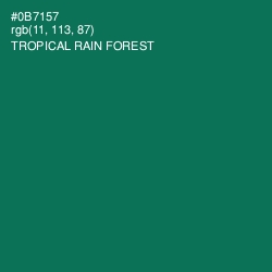 #0B7157 - Tropical Rain Forest Color Image