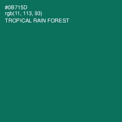 #0B715D - Tropical Rain Forest Color Image