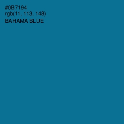 #0B7194 - Bahama Blue Color Image
