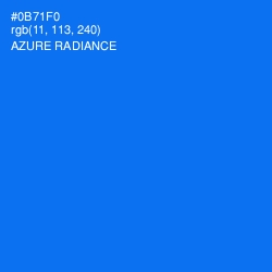 #0B71F0 - Azure Radiance Color Image