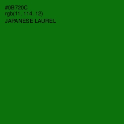 #0B720C - Japanese Laurel Color Image