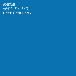 #0B72B1 - Deep Cerulean Color Image