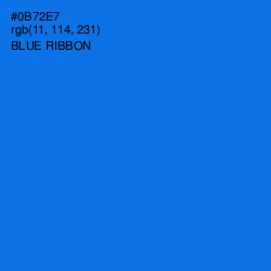 #0B72E7 - Blue Ribbon Color Image