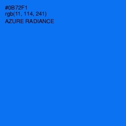 #0B72F1 - Azure Radiance Color Image