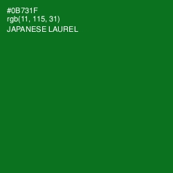 #0B731F - Japanese Laurel Color Image