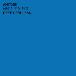 #0B73B5 - Deep Cerulean Color Image